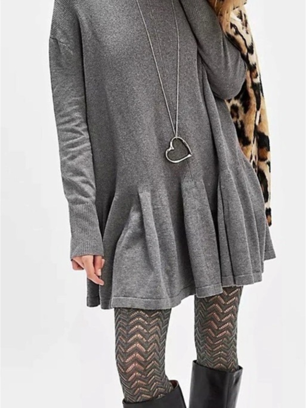 Time On My Side Gray Mini Dress NWT